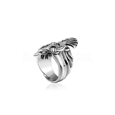 Retro 304 Stainless Steel Finger Rings FS-WG0E659-04-1