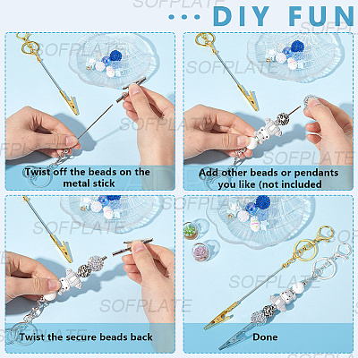 4Pcs Alloy Bracelet Tool Jewelry Helper Beadable Alligator Clips AJEW-SP0001-70-1