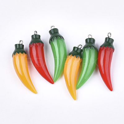 Resin Pendants X-RESI-T028-54-1