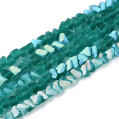 Frosted Transparent Glass Beads Strands LS-GLAA-N054-4mm-09-1
