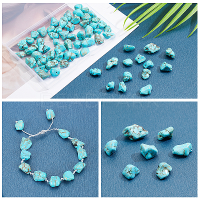 2 Strands Natural Green Turquoise Beads Strands G-PH0019-34-1