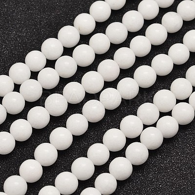 Natural Malaysia Jade Beads Strands G-A146-6mm-B01-1