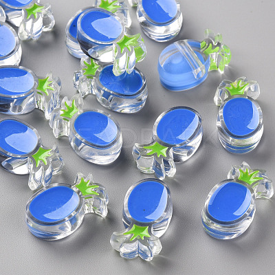 Transparent Enamel Acrylic Beads TACR-S155-002K-1