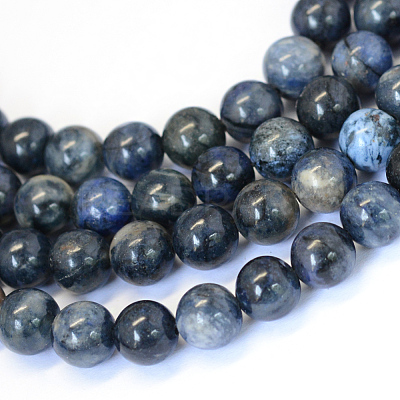 Natural Sodalite Round Bead Strands X-G-E334-8mm-16-1
