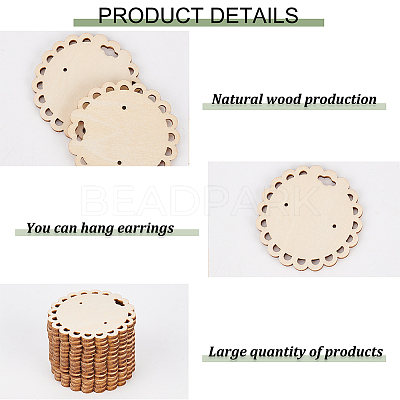 Wood Earring Display Card with Hanging Hole DIY-WH0320-20B-1