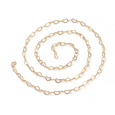 Brass Heart Link Chains CHC-G005-27G-1