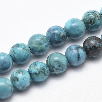 Natural Marble Beads Strands X-G-K211-8mm-E-1