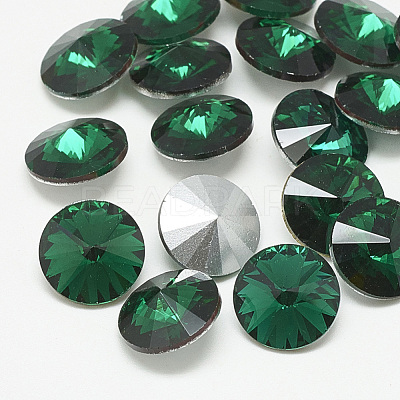 Pointed Back Glass Rhinestone Cabochons RGLA-T086-10mm-15-1