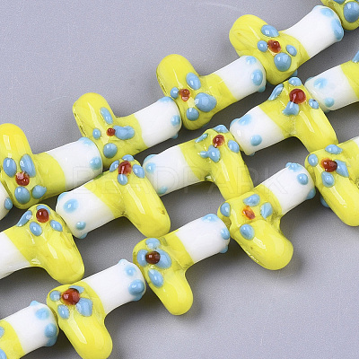 Handmade Lampwork Beads Strands LAMP-R142-04H-1