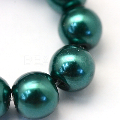 Baking Paint Pearlized Glass Pearl Round Bead Strands X-HY-Q003-10mm-79-1