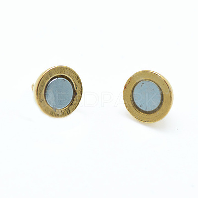 Brass Magnetic Clasps with Loops LS-PALLOY-MC043-2G-1