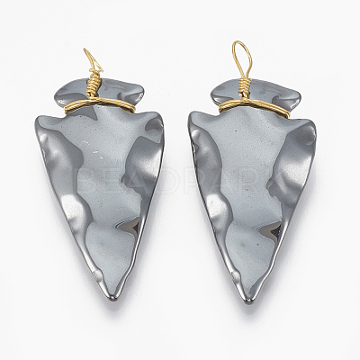 Non-magnetic Synthetic Hematite Pendants G-T094-08-1