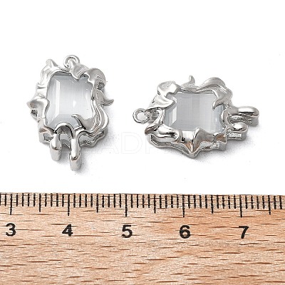 Brass Glass Pendants KK-Z103-11P-02-1