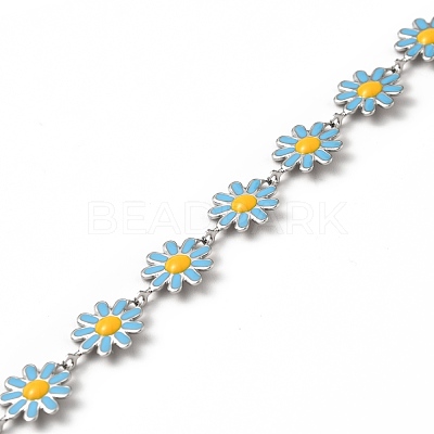 304 Stainless Steel Flower Link Chains CHS-C004-04C-P-1