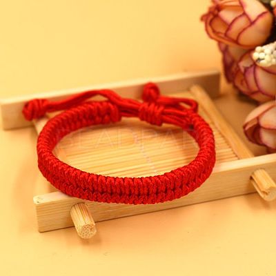 Adjustable Waxed Cord Braided Bracelets BJEW-E304-15-1