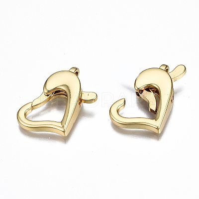 Brass Lobster Claw Clasps KK-Q252-010G-NF-1