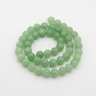 Natural Green Aventurine Round Bead Strands G-P070-37-4mm-1