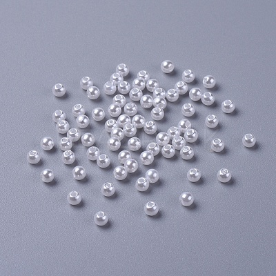 Imitated Pearl Acrylic Beads PACR-4D-1-1
