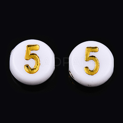Plating Acrylic Beads PACR-R243-02-1