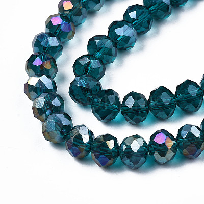 Electroplate Glass Beads Strands EGLA-A034-T1mm-B25-1