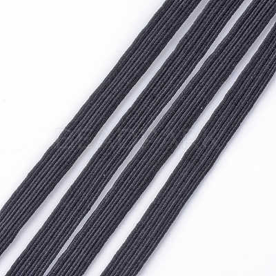 1/4 inch Flat Braided Elastic Rope Cord EC-R030-6mm-02-1