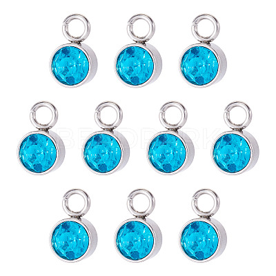 10Pcs Glass Rhinestone Charms STAS-TA0003-26K-1