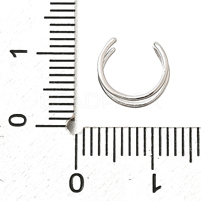 925 Sterling Silver Cuff Earrings for Women EJEW-F360-01A-P-1