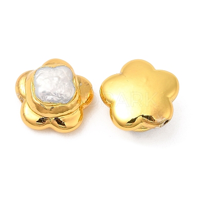 Baroque Style Natural Keshi Pearl Flower Beads KK-M251-18G-1