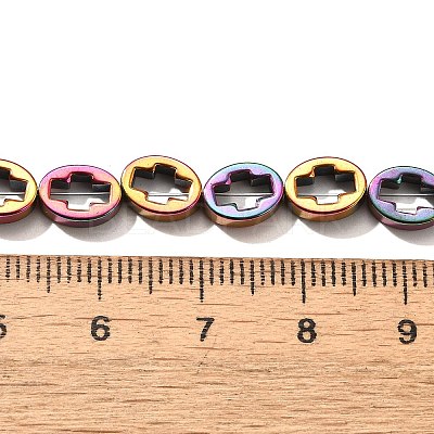 Electroplated Synthetic Non-magnetic Hematite Beads Strands G-L613-Z01-01I-1