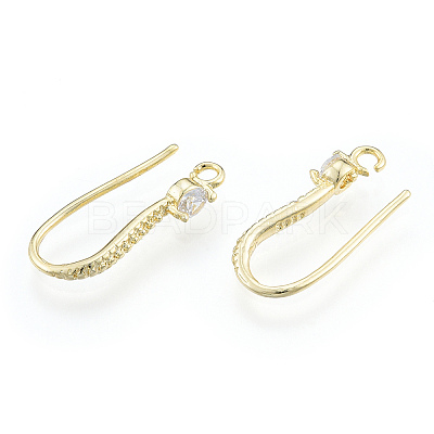 Brass Earring Hooks KK-N259-45-1