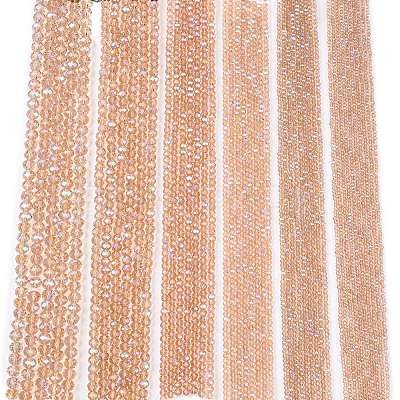 Electroplate Glass Beads Strands EGLA-A044-T3mm-L20-1