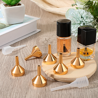 12Pcs Aluminum Funnel Hopper AJEW-GF0010-31G-1