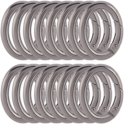 20Pcs Zinc Alloy Spring Gate Rings FIND-SP0004-30B-1