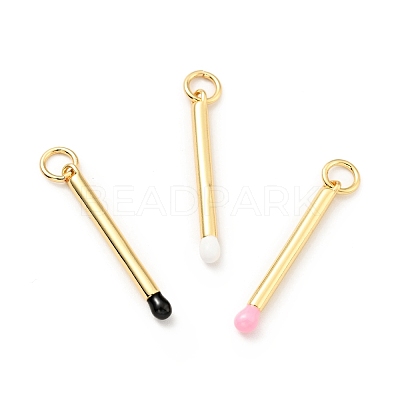Brass Enamel Pendants KK-G416-36G-1