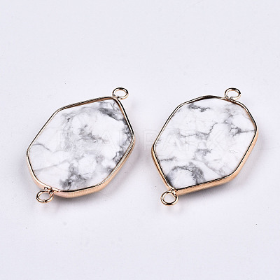 Natural Howlite Links Connectors G-T131-48G-07-1