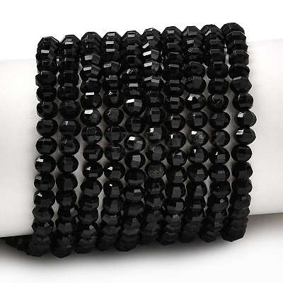 Natural Black Tourmaline Beads Strands G-K376-I02-3x4mm-1