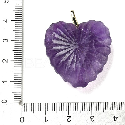 Natural Amethyst Carved Pendants G-C276-01G-13-1