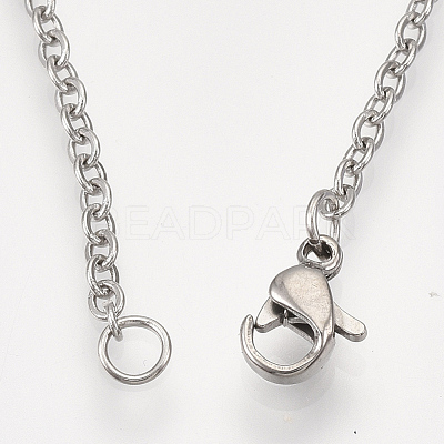 Non-Tarnish 201 Stainless Steel Pendant Necklaces NJEW-T009-JN093-1-40-1