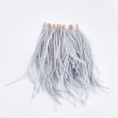 Ostrich Feather Tassel Big Pendant Decorations FIND-S302-08G-1
