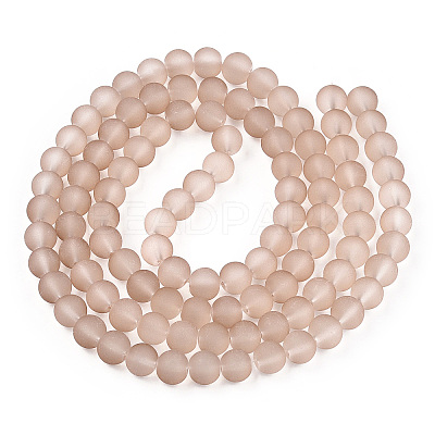 Baking Paint Transparent Glass Bead Strands GLAA-S031-6mm-26-A-1