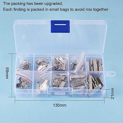 Mixed Iron Ribbon Crimp Ends Sets IFIN-PH0008-01P-1