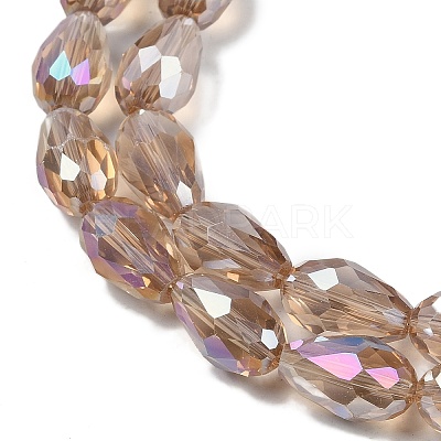 Transparent Electroplate Glass Beads Strands EGLA-N013-T4mm-B23-1