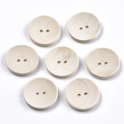 Natural Wood Buttons WOOD-N006-88B-01-1