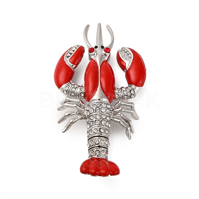 Zinc Alloy Crystal Rhinestone Enamel Brooch JEWB-U010-02P-03-1