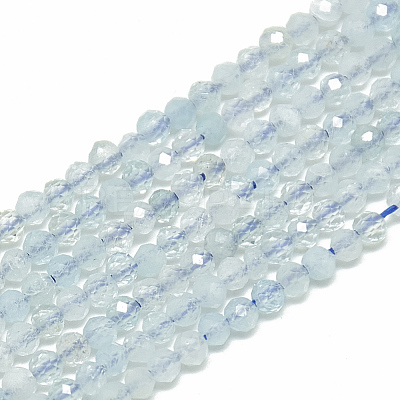 Natural Aquamarine Beads Strands X-G-S300-31-2mm-1
