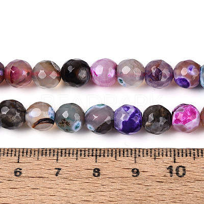 Dyed & Heated Natural Fire Crackle Agate Beads Strands G-N359-01A-01-1