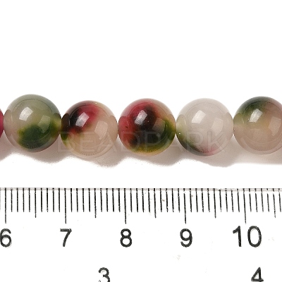 Natural Dyed White Jade Beads Strands G-M402-C04-25-1