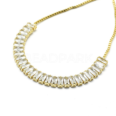 Brass Cubic Zirconia Bolo Tennis Bracelets BJEW-I272-02D-1