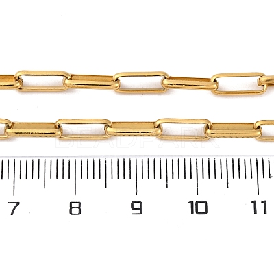 304 Stainless Steel Paperclip Chain Necklaces NJEW-Q013-03G-1