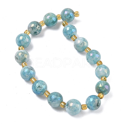 Electroplated Natural Druzy Geode Crystal Beads Strands G-G459-02L-1